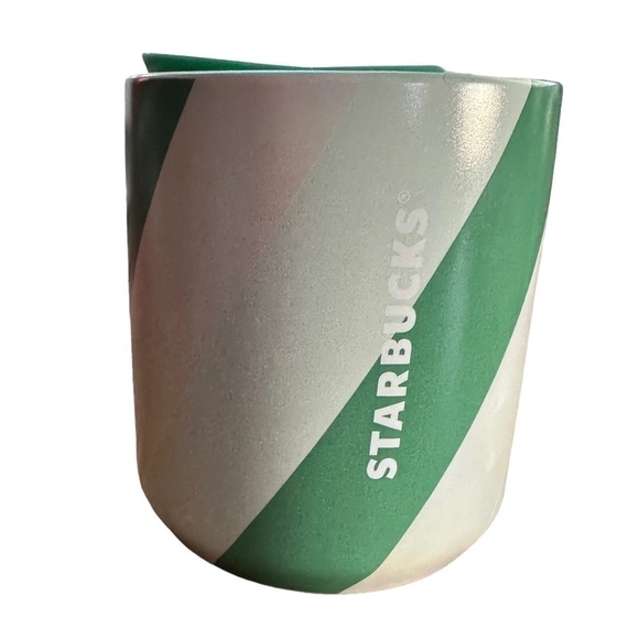 STARBUCKS HOLIDAY 2022  HREEN STRIPED 8OZ. CERAMIC TUMBLER - Picture 2 of 6
